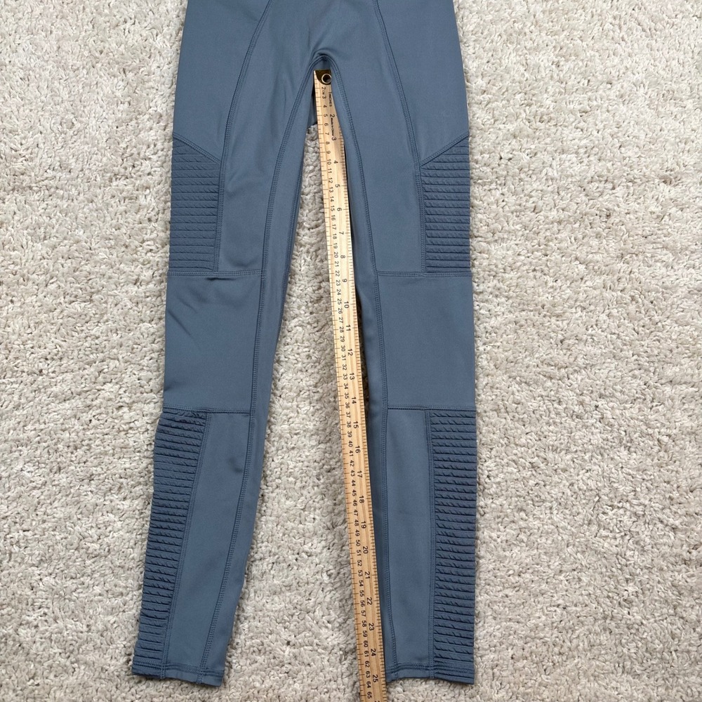 Fabletics High Waisted Moto Leggings Slate Gray‎ XXS Pockets Athletic Workout - Picture 2 of 8